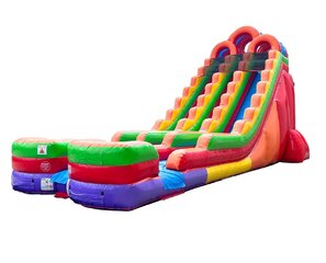 24ft Rainbow Dual Lane Slide
