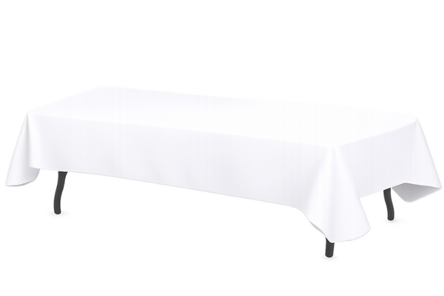 White Rectangle Linen 60