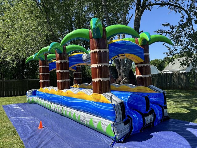 Infernal Cascade 33ft long slip and Slide with Pool Landing