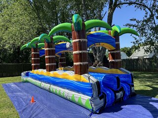 Infernal Cascade 33ft long slip and Slide w/ Pool Landing