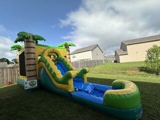 Palm Tree Bounce House / Slide Combo