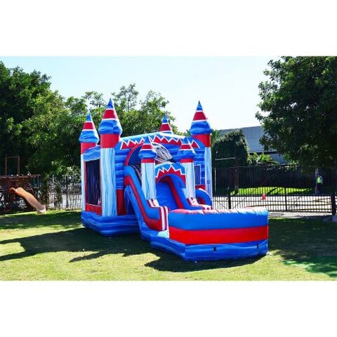 All American Bounce House and Water slide.  Basket ball goal inside.  