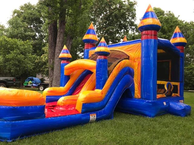 Artic Blast Bounce House and Dual lane Water Slide