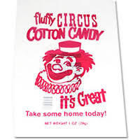 100 cotton candys bags (bags only).