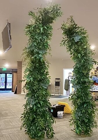 floral horn arch