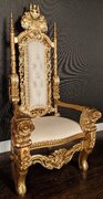 6 Foot Throne Chair Rose Gold Armrest