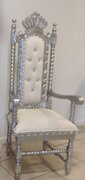5 Foot Throne Chair Silver