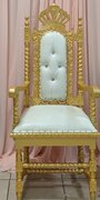 5 Foot Throne Chair Gold