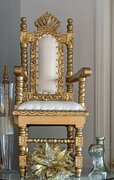 Gold Toddler Throne Chair