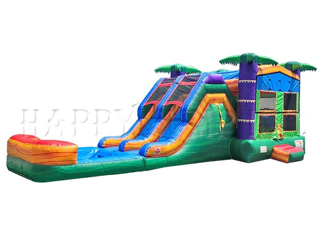 Double Lane Tropical Splash with Pool