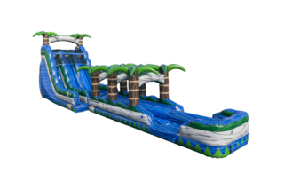 22 Blue Crush Double Lane Water Slide Plus Slip N Slide