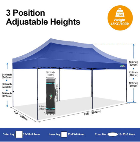 10x20 Pop Up Canopy Tent