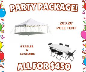 Table, Tent and Chair Package
