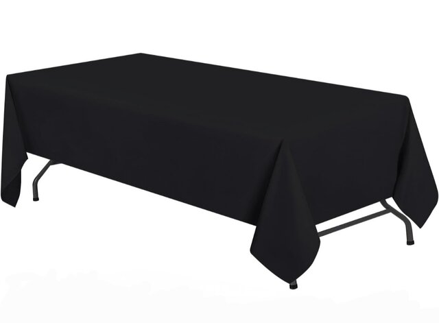 8' Black Table Cloth