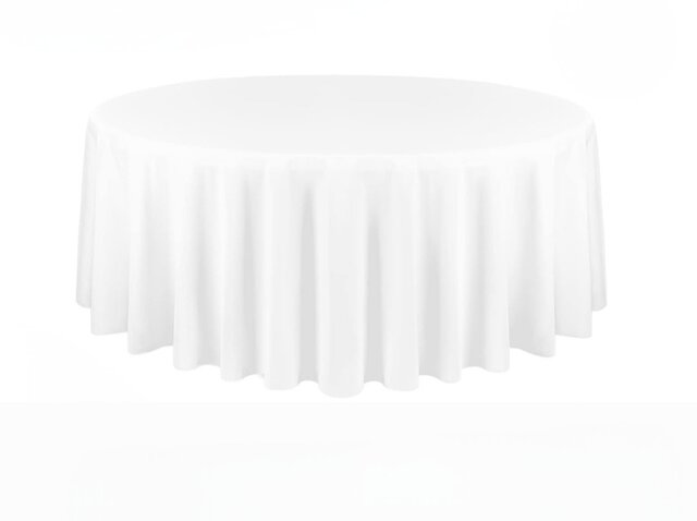 White Round Table Cloth