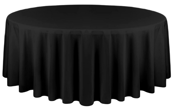 Black Round Table Cloth