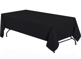 6' Black Table Cloth