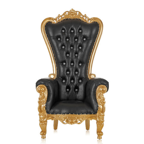 Throne Chairs Black and Gold