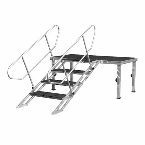 Railings for adjustable 5 step Stairs each