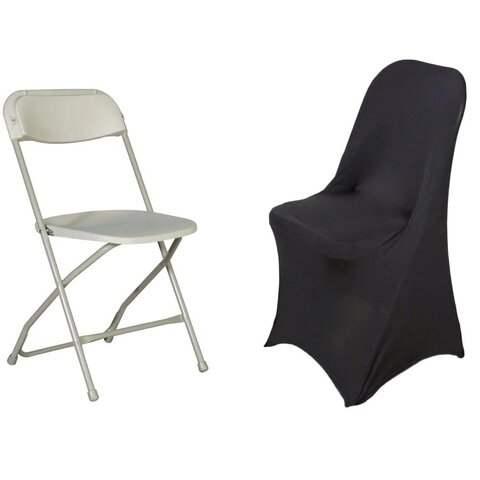 Spandex folding chair cover Black