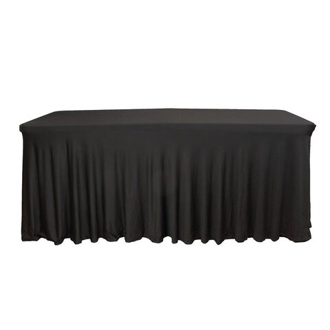 8' Table Skirt Spandex Black