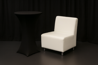 Modern White Lounge Chair Rental – New Tampa Party Rentals