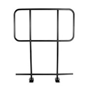 4' Black steel guardrail w/ chair stop each