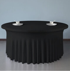 60” round Table Skirt Spandex Black
