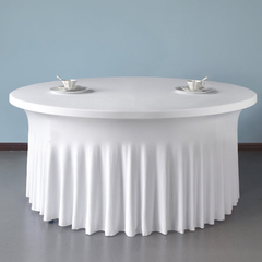 60” round Table Skirt Spandex White