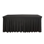 6' Table Skirt Spandex Black