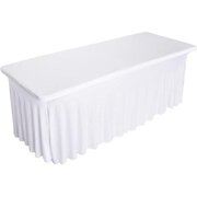 6' Table Skirt Spandex White