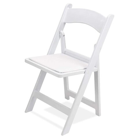 White Resin Foldable Padded Chairs