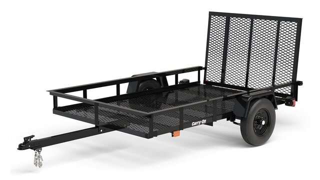 4ft x 8ft Trailer Steel Mesh Utility Trailer with Ramp Gate