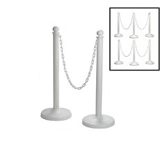 White Chain Plastic Stanchion 