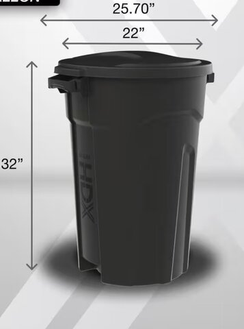 Garbage can 32 Gal