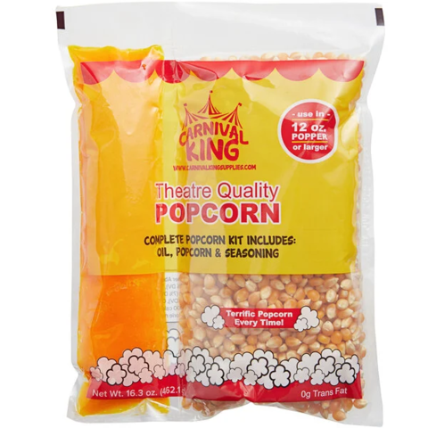 Extra Popcorn kernels and bags