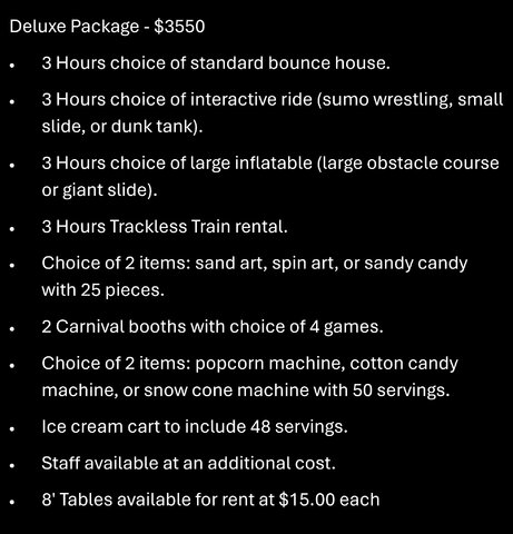 Deluxe Package $3550