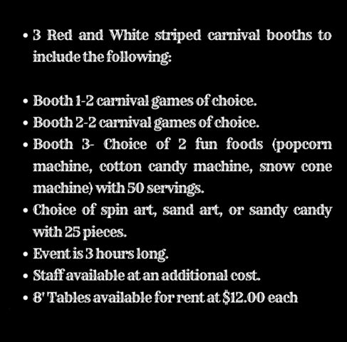 Carnival Package #1 $950