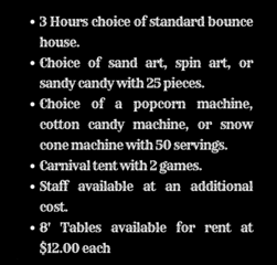 Party Package #2 $850