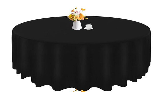 Black tables cloth 90in 
