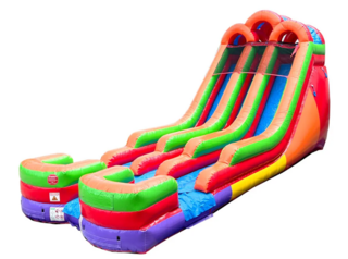 18Ft Dual Lane Rainbow Slide