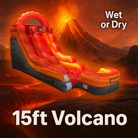 15ft Volcano Inflatable Wet/Dry Slide 