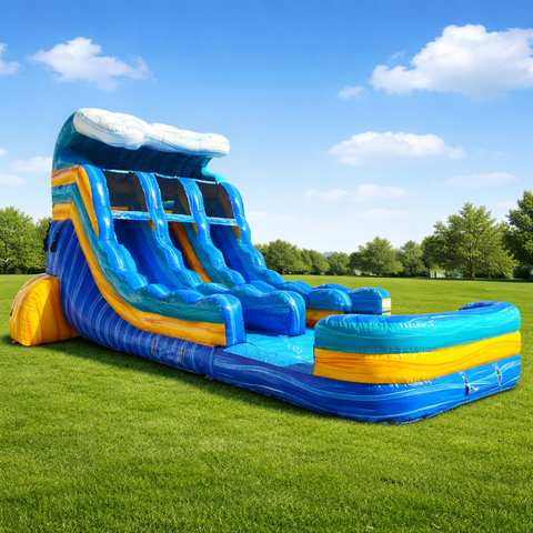 16ft Bimini Wave Dual Lane Water Slide 