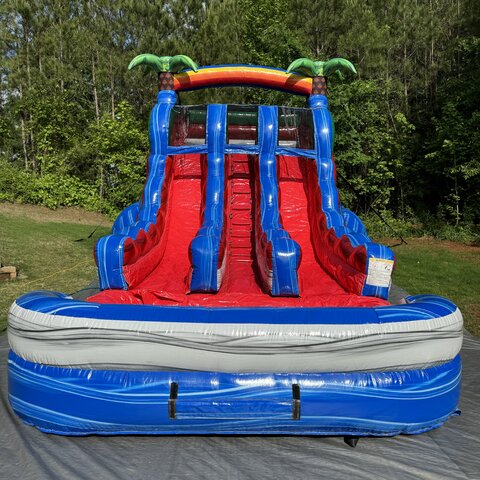 16ft Tropical Dual Lane Water Slide 