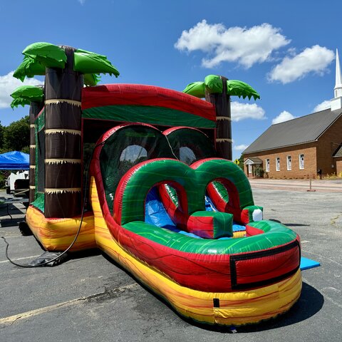 Tropical Dry Bounce House Combo