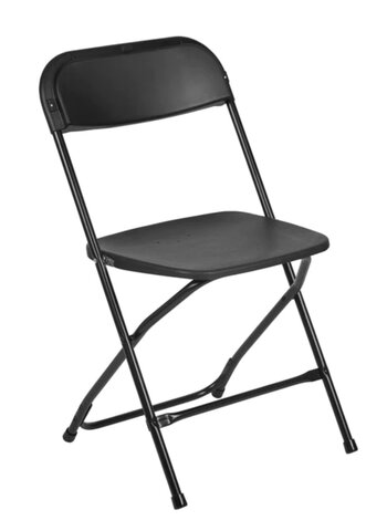 Folding Plastic Chair Black 