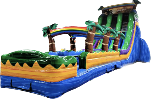 24FT Manua Lua 2 Lane Waterslide w/ Slip n slide + pool