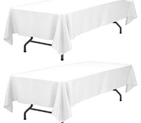 6FT White Tablecloth