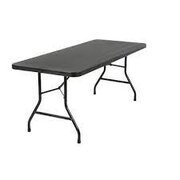6FT Half Rectangle Foldable Table (Black)