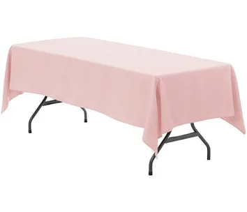 72 in Rectangular Tablecloth Blush Pink